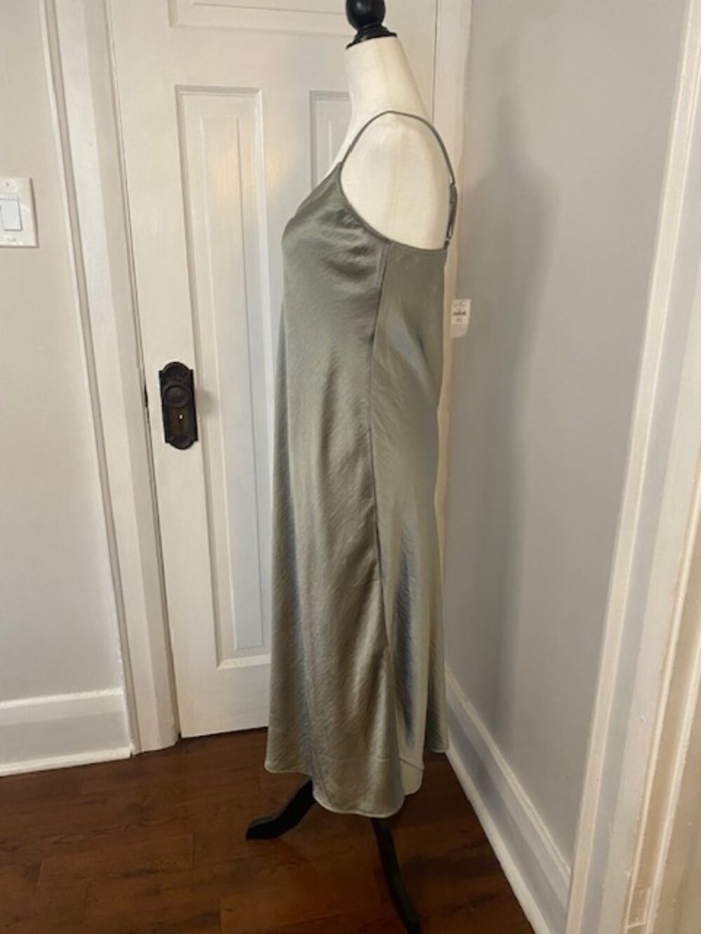 Gap Satin Slip Midi Dress XS petite Sage Green NWT - Picture 2 of 16